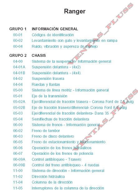 manual de reparacion ford ranger